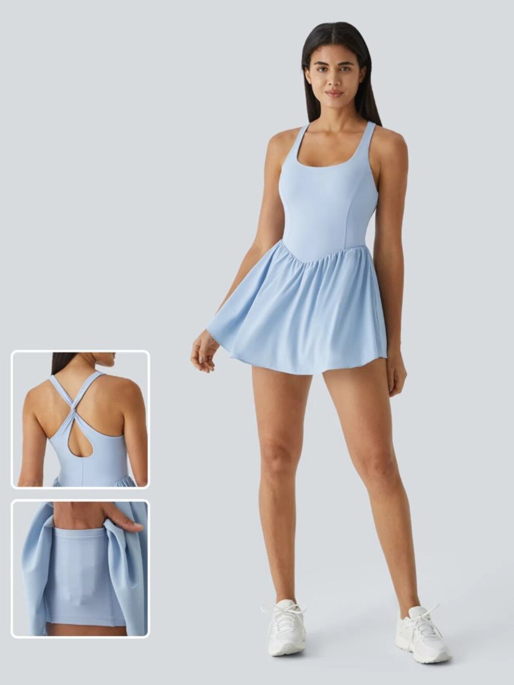Halara Breezeful Corset 2 in 1 Pocket Mini Dress - XS